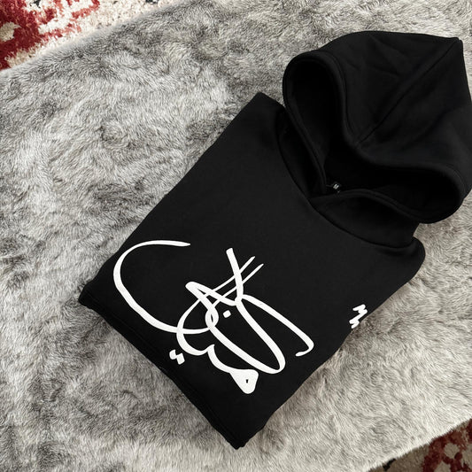 arabic script black hoodies